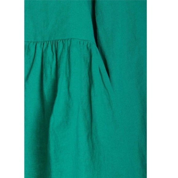 CIAO LUCIA! Corina Top Emerald xs cropped flowy tie neck classic elegant boho - Picture 6 of 12